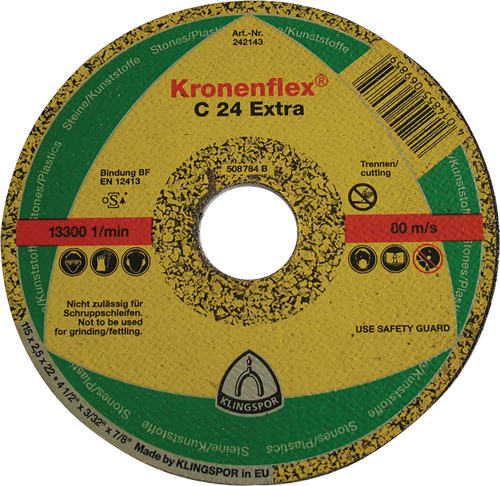 Řezný kotouč na kámen beton C 24 Extra 115 x 2,5 x 22 Klingspor