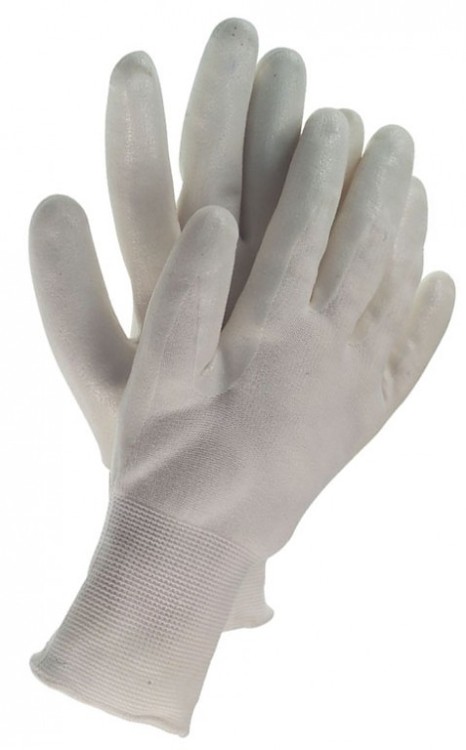 Pracovní povrstvené rukavice TOUCH WHITE 9 Kapriol 
