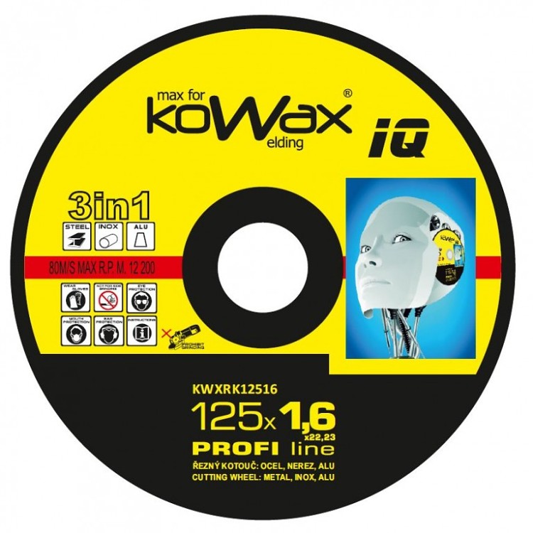 Řezný kotouč Kowax 3v1 125 x 1,6 x 22mm
