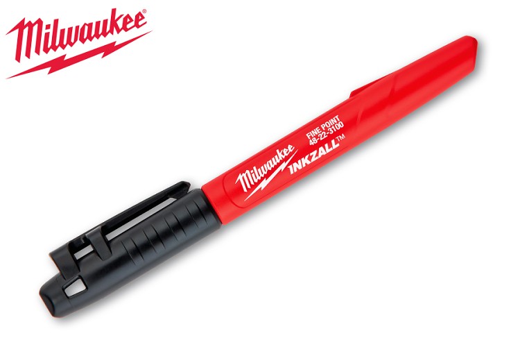 Popisovač černý Inkzall Milwaukee jemný hrot
