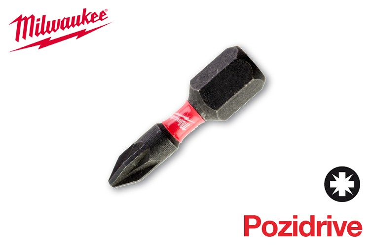 Bit Pozidrive PZ1 x 25 Shockwave Milwaukee