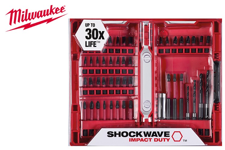 Sada bitů a vrtáků 48ks Shockwave Milwaukee