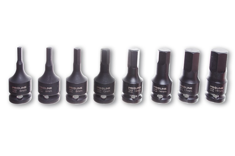 Sada rázových hlavic HEX 1/2" 8 ks 
