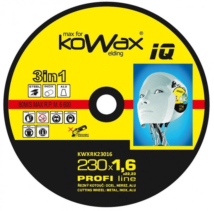 Řezný kotouč Kowax 3v1 230 x 1,6 x 22mm