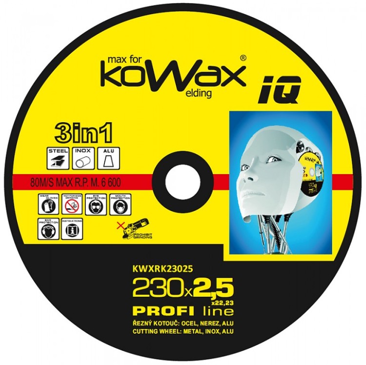 Řezný kotouč Kowax 3v1 230 x 2,5 x 22mm