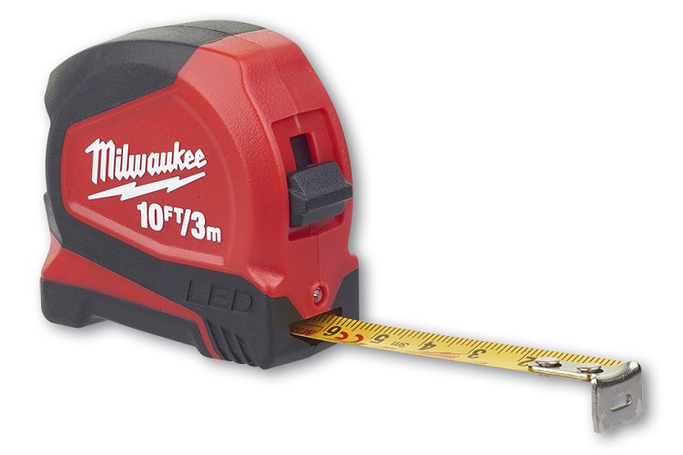 Svinovací metr LED 3m/12mm Milwaukee