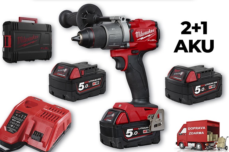 Aku 18V příklepová vrtačka Milwaukee M18 FPD2-502X FUEL 3x aku