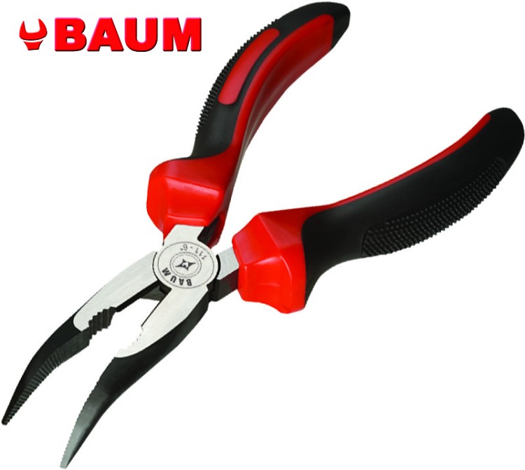Kleště půlkulaté zahnuté 150 mm BAUM dvoukompozitní rukojeti 